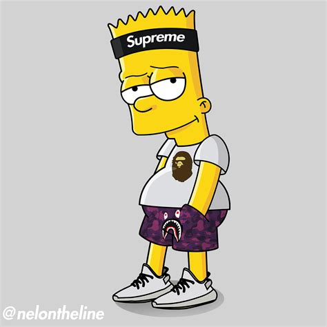 Supreme BAPE Bart Simpson Wallpapers on WallpaperDog