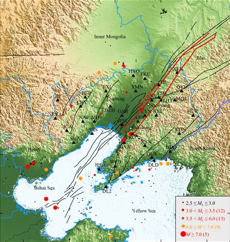 Map of Liaoning Province and surrounding areas. Background color shows... | Download Scientific ...