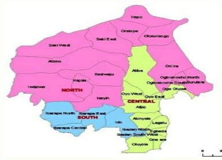 map of oyo state showing local government areas – Nigerian Infopedia