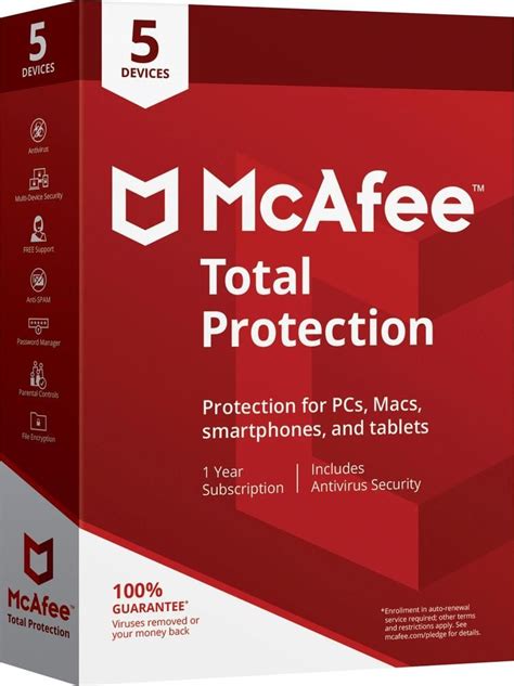 McAfee Total Protection (5 Devices) (1-Year Subscription) - Android|Mac|Windows|iOS [Digital ...