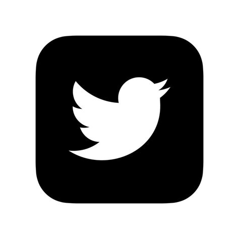 logotipo de twitter negro, vector de icono de twitter negro, vector ...