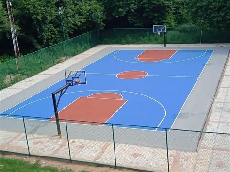 Outdoor Matte Synthetic Acrylic Basketball Court at Rs 40/square feet ...