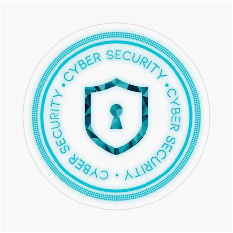 "CYBER SECURITY BADGE SEAL - Electroblue - transparent sticker" Sticker for Sale by Fast-Designs ...