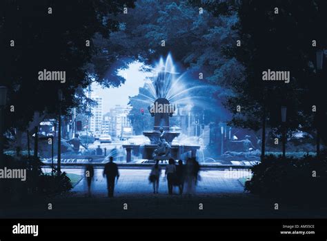 Hyde Park at Night, Sydney Stock Photo - Alamy