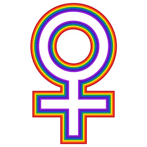 Rainbow female symbol | Free SVG