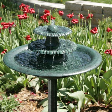 3-Tier Outdoor Bird Bath Water Fountain in 2020 | Decorative fountains ...