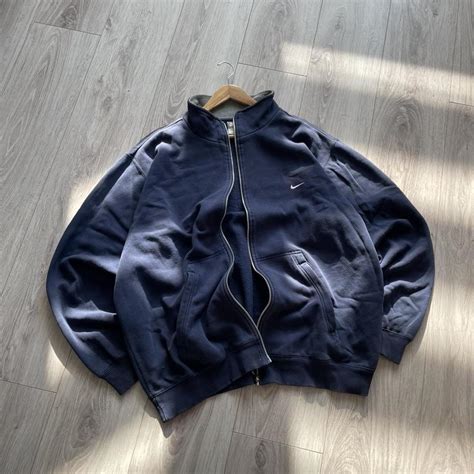 Nike Men's Blue and Navy Hoodie | Depop