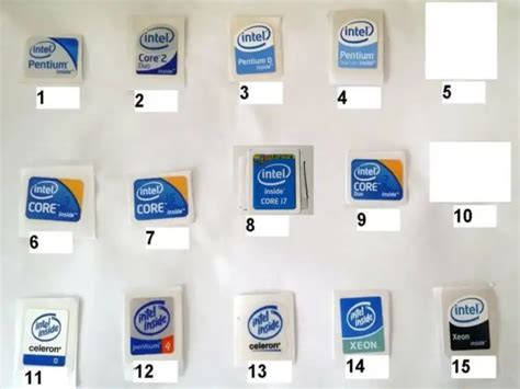 INTEL INSIDE STICKERS Core i3 i5 i7, Core 2 Duo, Xeon , Pentium, Celeron $4.99 - PicClick AU