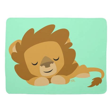 Cute Cartoon Sleeping Lion Baby Blanket | Zazzle.com | Sleeping lion ...