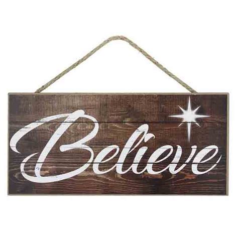 12" Believe Sign AP8135 | Sports Wreath Shop