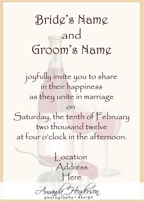 Example Of Wedding Invitation Card Wording - Cards Design Templates