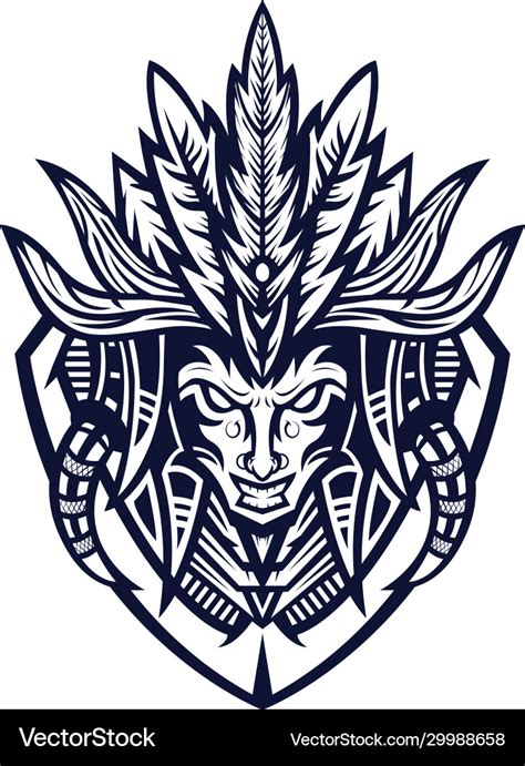 Tribe tribal mascot logo Royalty Free Vector Image