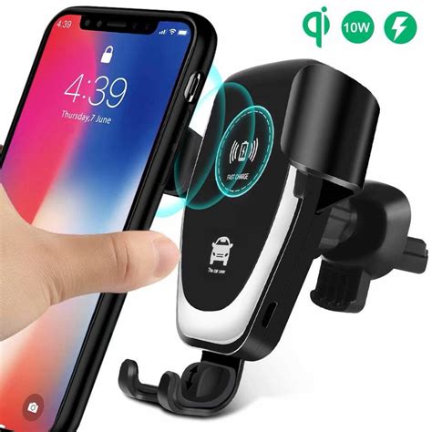 Wireless Car Charger Mount,10W Qi Fast Charging Auto-Clamping Car Mount Auto-Clamp Qi Fast ...