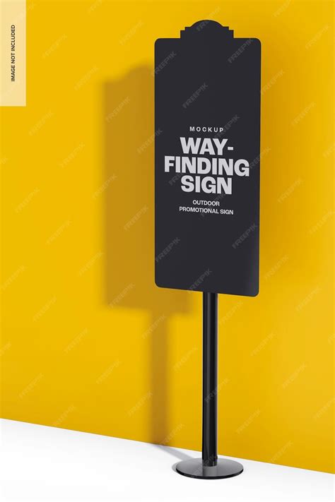 Premium PSD | Wayfinding signage mockup