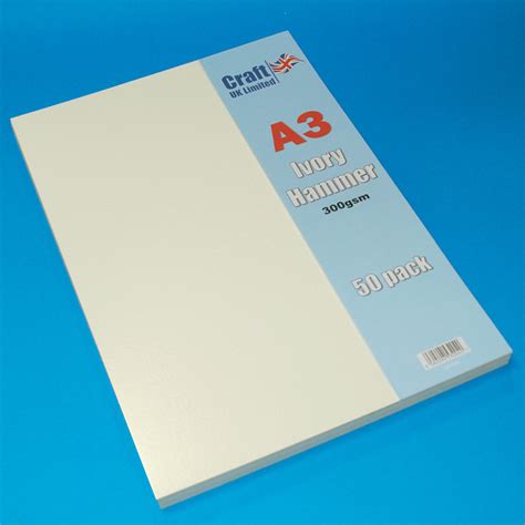 A3 Ivory Hammered Cardstock Pack (CUK2026) - Craftlines B.V.