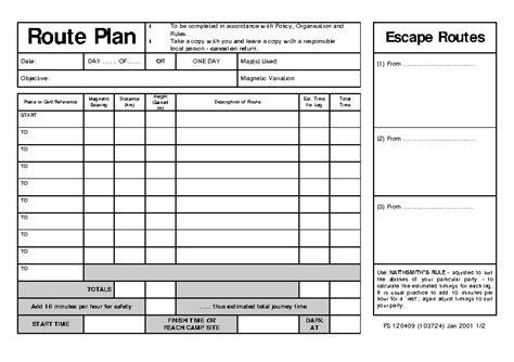 Daily Route Plan Template - PDFSimpli