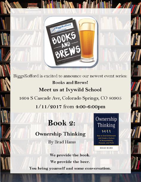 Upcoming Event: Books and Brews - Colorado Springs CPA | BiggsKofford ...