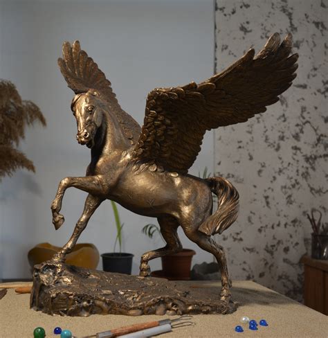 Pegasus Sculpture, Pegasus, Mythological Pegasus Statue, Handmade ...