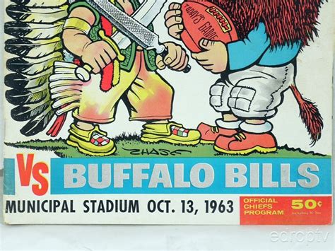 1963 Kansas City Chiefs vs. Buffalo Bills Official Football Program