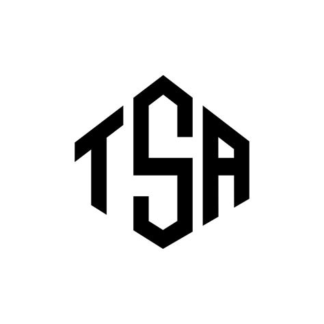 TSA letter logo design with polygon shape. TSA polygon and cube shape ...