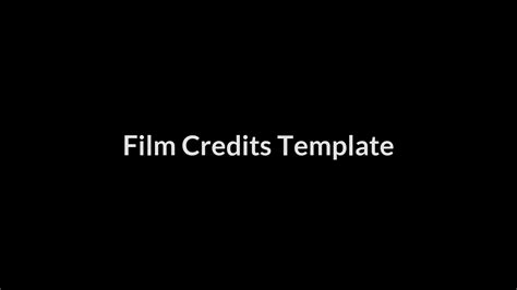 Film Credits Video Template | Biteable