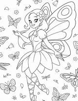 Free Coloring Pages Fairy sketch template