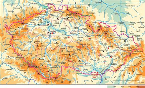 Mapa čr Pohoří Hory | MAPA