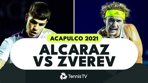 Carlos Alcaraz vs Alexander Zverev First Career Meeting | Acapulco 2021 ...