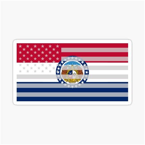 "Missouri USA State Flag design" Sticker for Sale by GetItGiftIt ...