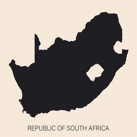 Highly detailed South Africa map with borders isolated on background ...