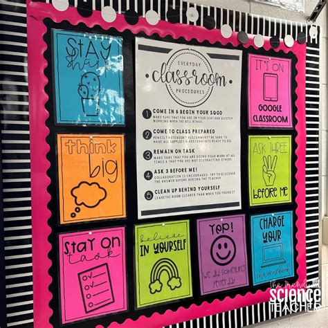 Classroom Procedures Bulletin Board ⋆ The Trendy Science Teacher