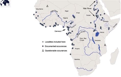 Map Of Africa Zambezi River