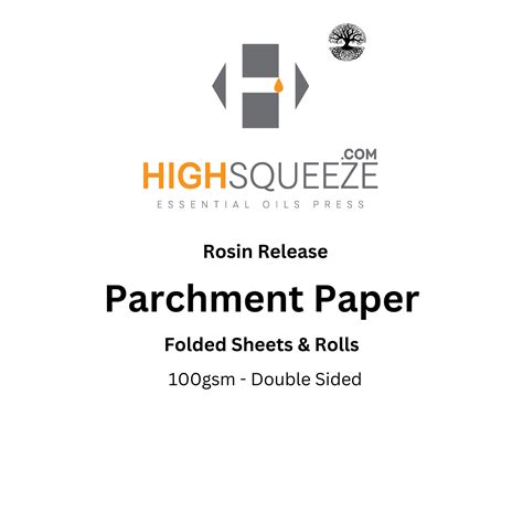 Rosin Release Parchment Paper (Rolls or Folded Sheets)