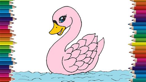 Swan Drawing For Kids