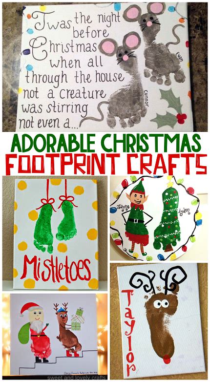 Adorable Christmas Footprint Crafts for Kids - Crafty Morning