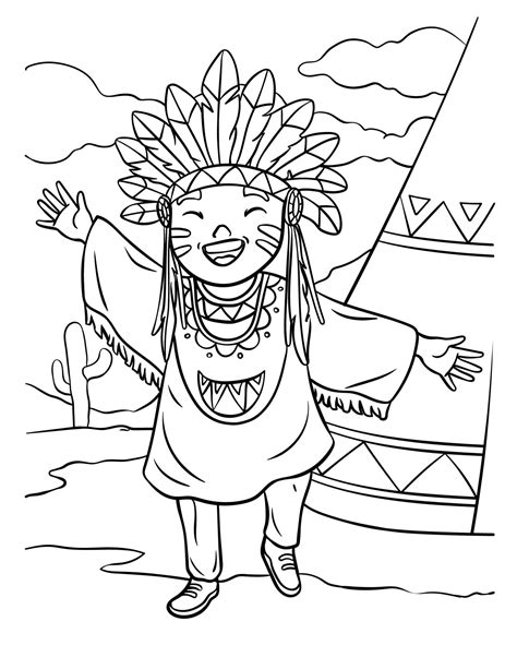 Native American Coloring Page Twisty Noodle - vrogue.co