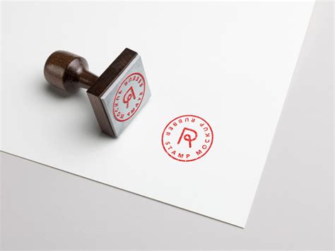 Rubber Stamp and Paper Mockup - Mockup World