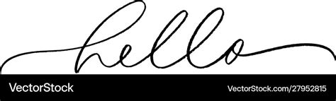 Hello modern brush calligraphy Royalty Free Vector Image