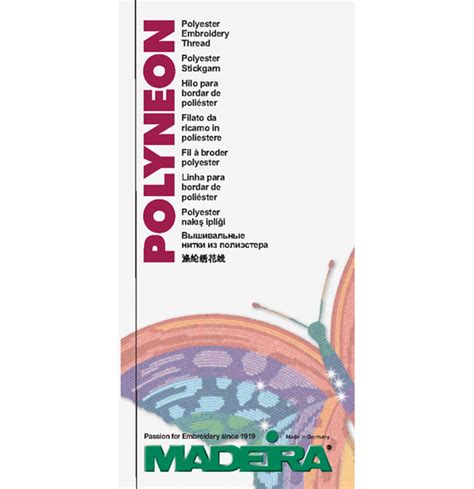 FREE DOWNLOAD Madeira PolyNeon Thread Color Chart