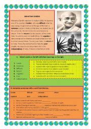 Gandhi worksheets