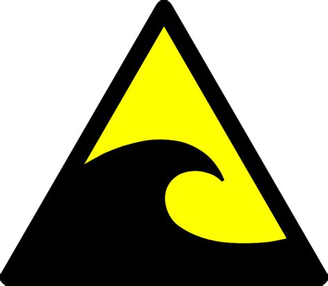 Tsunami Hazard Sign Clip Art at Clker.com - vector clip art online ...