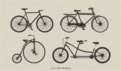 Vintage Bicycle Vector Art Set Vector Download