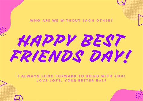 Customize 11+ Best Friend Day Cards Templates Online - Canva