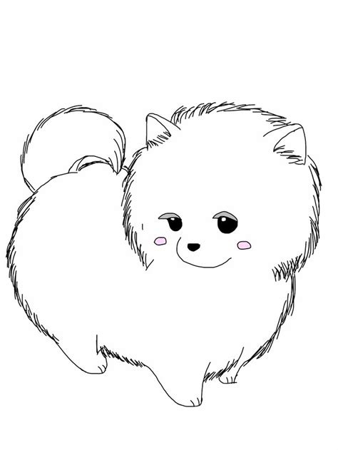 Pomeranian puppy, Line art, Bear dog