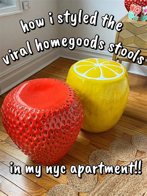 Homegoods viral fruit stools in the Big Apple! 🍓🍋🍎 | Gallery posted by 🍓 CHELSEA 🍓 | Lemon8