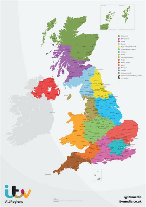 ITV Regional TV Coverage Maps | TV Advertising Costs UK