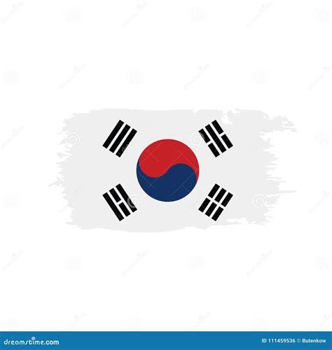 South Korean Flag, Vector Illustration Stock Vector - Illustration of ...