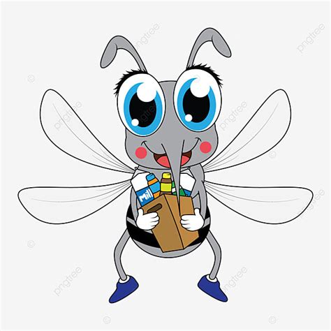 Cute Mosquito Clipart Transparent PNG Hd, Cute Mosquito Cartoon Shopping, Animal, Cartoon ...