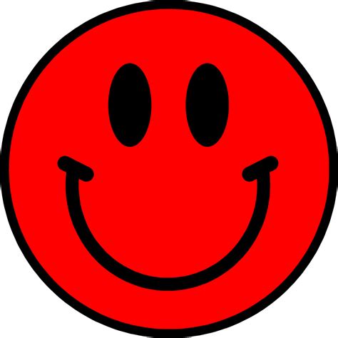 Happy Face Emoji Red