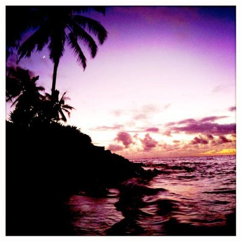 purple sunset over ocean, Hawaiian sunset, purple wall print, beach decor, housewarming gift for ...